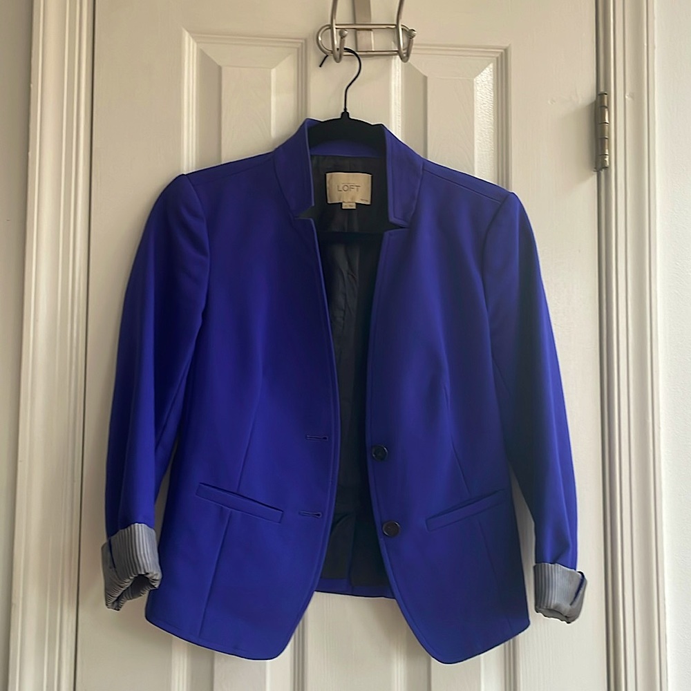 LOFT Cobalt 3/4 Sleeve Blazer - 2P